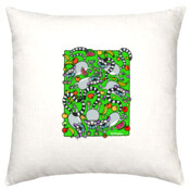 LEMURS AND FRUIT-Cushion